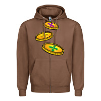 Chestnut louisiana coins Zipper Hoodie - BarkalooDesign