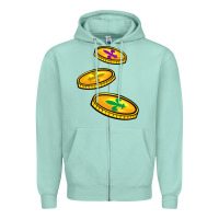 Seafoam louisiana coins Zipper Hoodie - BarkalooDesign