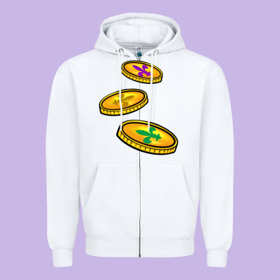 Louisiana Coins Zipper Hoodie Designed By Barkaloodesign