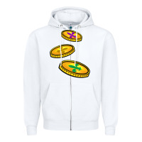 White louisiana coins Zipper Hoodie - BarkalooDesign