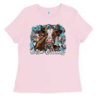 Bubblegum Pink autism awareness 2 Ladies Tee - SublimationCraftShop