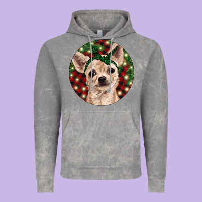Christmas Chihuahua With Buffalo Plaid Vintage Hoodie Designed By Ranaportraitstore