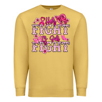 Antique Gold Her fight is our fight Cancer Awareness Premium Sweatshirt - HowdyJamesFarm