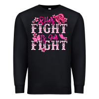 Black Her fight is our fight Cancer Awareness Premium Sweatshirt - HowdyJamesFarm