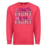 Cardinal Her fight is our fight Cancer Awareness Premium Sweatshirt - HowdyJamesFarm