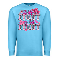 Ocean Blue Her fight is our fight Cancer Awareness Premium Sweatshirt - HowdyJamesFarm