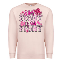 Pale Pink Her fight is our fight Cancer Awareness Premium Sweatshirt - HowdyJamesFarm