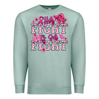 Seafoam Her fight is our fight Cancer Awareness Premium Sweatshirt - HowdyJamesFarm