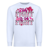 White Her fight is our fight Cancer Awareness Premium Sweatshirt - HowdyJamesFarm