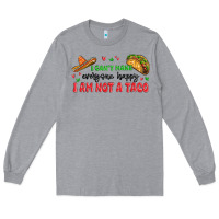 Heather Grey i cant make everyone happy i an not a taco Long Sleeve Tee - MaliasSmallBusiness