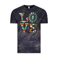 Cloud Black Turquoise Love Vintage Tee - Jasminsmagicworld