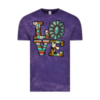 Cloud Purple Turquoise Love Vintage Tee - Jasminsmagicworld