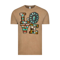 Vintage Coffee Turquoise Love Vintage Tee - Jasminsmagicworld