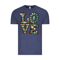 Vintage Denim Turquoise Love Vintage Tee - Jasminsmagicworld