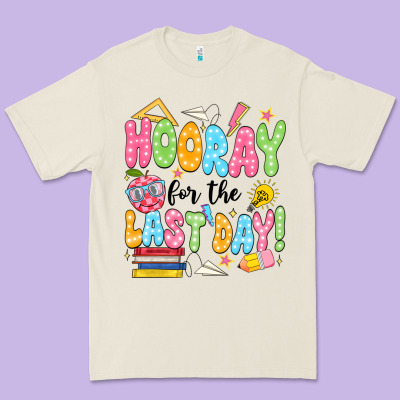 Hooray For The Last Day Black Premium Tee Designed By Jahusdesignshop