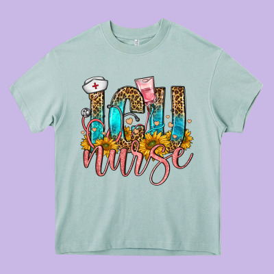 Icu Nurse Heavy Core Tee Designed By Fadigitalartstudio