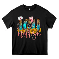 Black icu nurse Heavy Core Tee - FaDigitalArtStudio