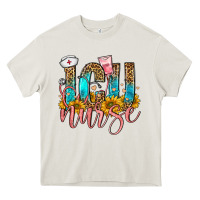 Cream icu nurse Heavy Core Tee - FaDigitalArtStudio