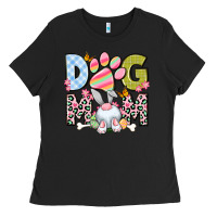Black Easter Dog Mom Easter Day Ladies Tee - Neo Western