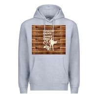 Heather Grey husband daddy gamer hero Premium Hoodie - TumblerDesignByShophia