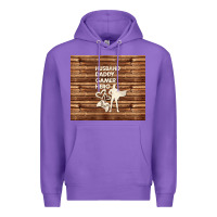 Purple husband daddy gamer hero Premium Hoodie - TumblerDesignByShophia