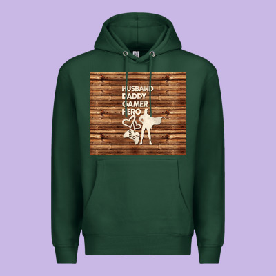 Husband Daddy Gamer Hero Premium Hoodie Designed By Tumblerdesignbyshophia