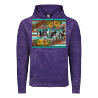 Cloud Purple western cow serape leopard sunflowers mousepad Vintage Hoodie - BarkalooDesign