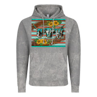 Cloud Rock western cow serape leopard sunflowers mousepad Vintage Hoodie - BarkalooDesign