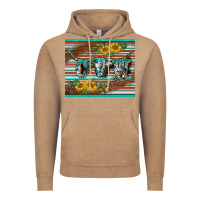 Vintage Coffee western cow serape leopard sunflowers mousepad Vintage Hoodie - BarkalooDesign