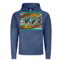 Vintage Denim western cow serape leopard sunflowers mousepad Vintage Hoodie - BarkalooDesign