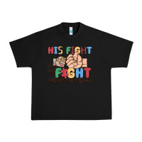 Black his fight is my fight autism awareness Urban Heavy Tee - MaliasSmallBusiness