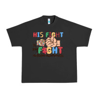 Pigment Black his fight is my fight autism awareness Urban Heavy Tee - MaliasSmallBusiness