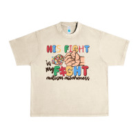 Sandshell his fight is my fight autism awareness Urban Heavy Tee - MaliasSmallBusiness