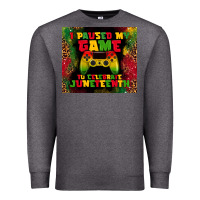 Charcoal Heather i paused my game Premium Sweatshirt - TumblerDesignByShophia