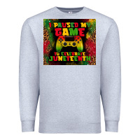 Heather Grey i paused my game Premium Sweatshirt - TumblerDesignByShophia