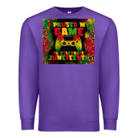 Purple i paused my game Premium Sweatshirt - TumblerDesignByShophia