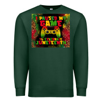 Sports Green i paused my game Premium Sweatshirt - TumblerDesignByShophia
