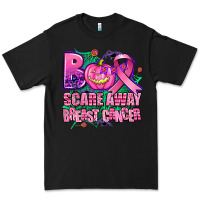 Black halloween boo with cancer ribbon breast cancer sca Premium Tee - AdoDesignShop
