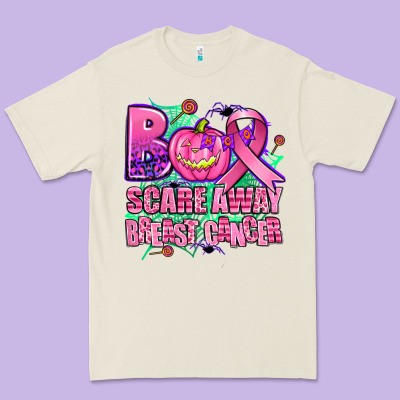 Halloween Boo With Cancer Ribbon Breast Cancer Sca Premium Tee Designed By Adodesignshop