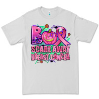 Dove Grey halloween boo with cancer ribbon breast cancer sca Premium Tee - AdoDesignShop