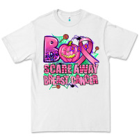 White halloween boo with cancer ribbon breast cancer sca Premium Tee - AdoDesignShop
