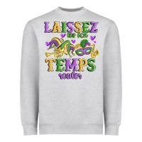 Heather Grey laissez les bon temps rouler Heavyweight Sweatshirt - MaliasSmallBusiness