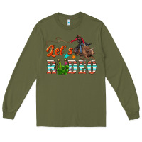 Army Green lets rodeo Long Sleeve Tee - NancyCooperArtShop