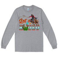 Heather Grey lets rodeo Long Sleeve Tee - NancyCooperArtShop