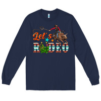 Navy lets rodeo Long Sleeve Tee - NancyCooperArtShop
