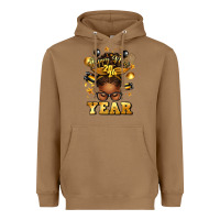 Toasted Coconut happy new year afro messy bun Heavyweight Hoodie - texasbilliewilder