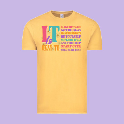 It Is Okay To Vintage Tee Designed By Jahusdesignshop