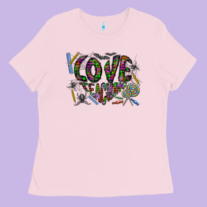 I Love Teaching Ladies Tee Designed By Cowhidedigitalart