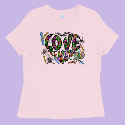 I Love Teaching Ladies Tee Designed By Cowhidedigitalart