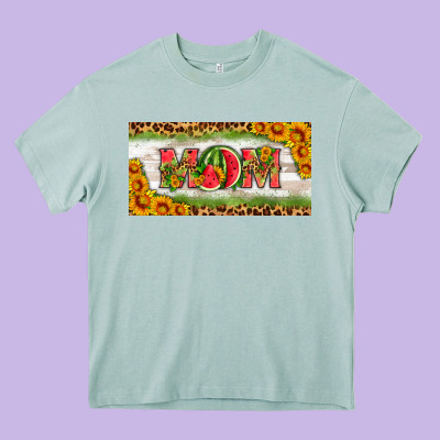 Watermelon Mom License Plate Heavy Core Tee Designed By Hra Design Shop